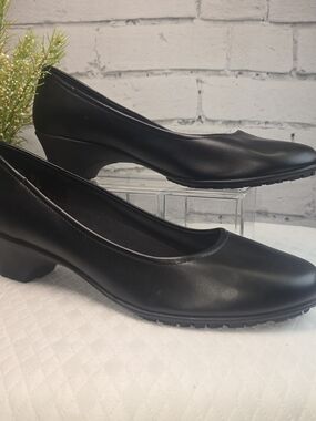 SAFETSTEP TRESSA SLIP RESISTANT RUBBER PUMP HEEL WORKWEAR WOMENS CASUAL SIZE 12